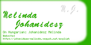 melinda johanidesz business card